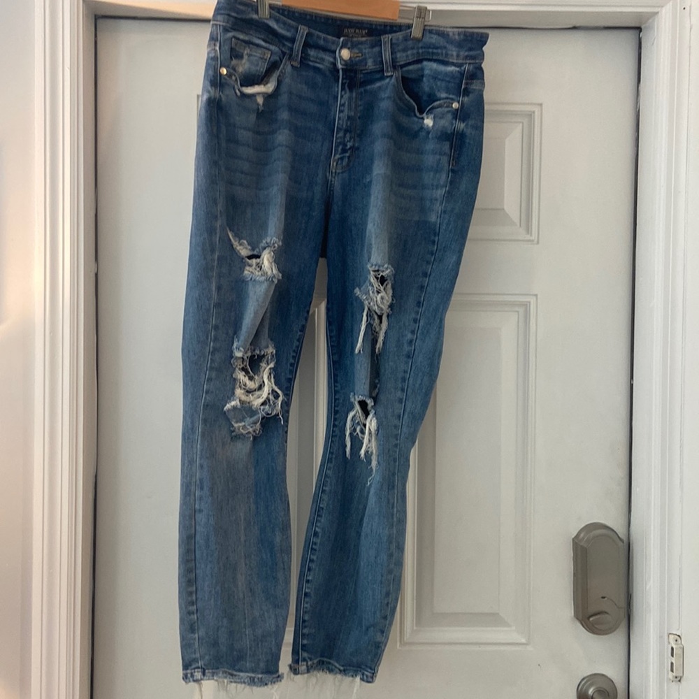 Judy Blue Distressed Boyfriend jeans. Size 14W
